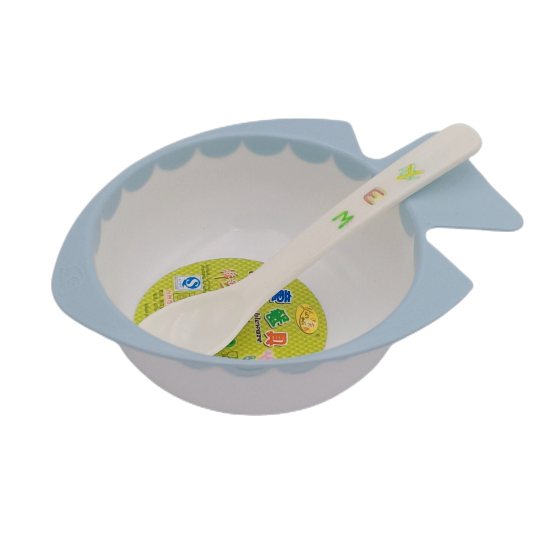 L2312 0067 tazón en forma de pez para niños de grado alimenticio jardín de infantes niños resistente a caídas bebé comiendo tazón pequeño tazón