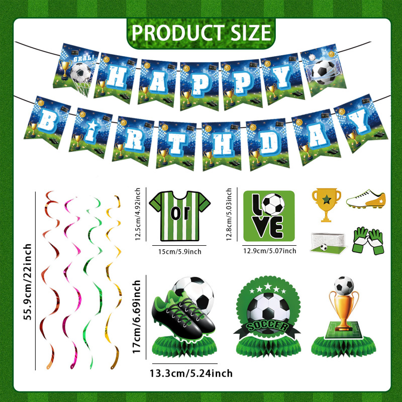 新しいブルーサッカーテーマワールドカップスポーツ競技食器使い捨て紙コップペーパータオルフラグテーブルクロス装飾|undefined
