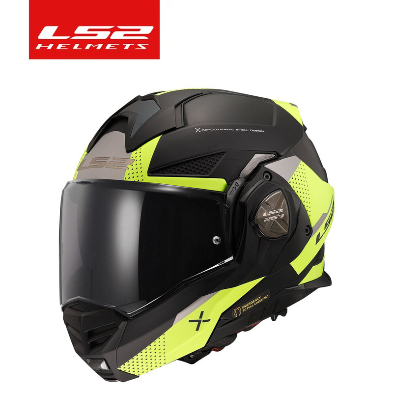 Casco de motocicleta LS2 de fibra de carbono trasero de doble lente masculino de cuatro estaciones CE general FF901