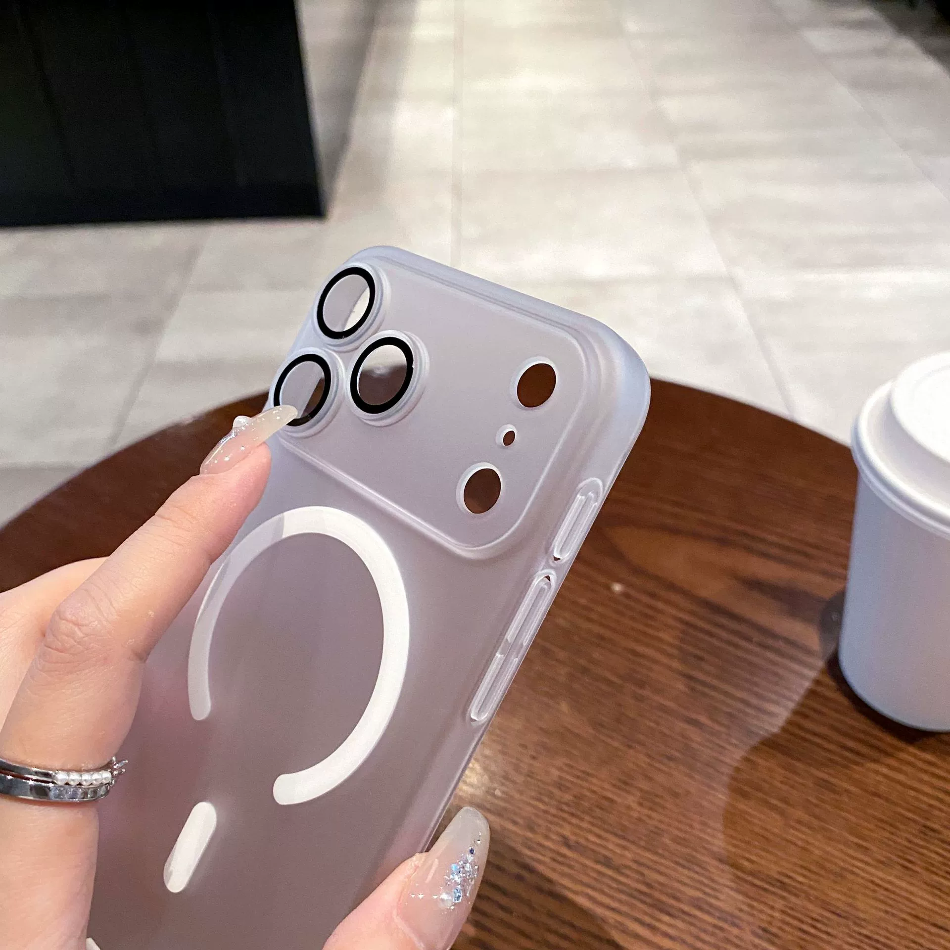 Чехол для телефона (Apple) для серии iPhone 17 — ультратонкий чехол из PC на весь экран с магнитным кольцом