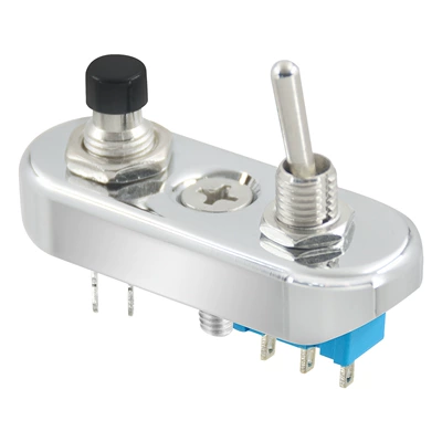 combination switch, Motosiklet ləvazimatları və aksesuarları - single-reset-button-switch-two-speed-electroplating