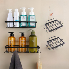 Bathroom shelf without drilling, wall-mounted soap dish for bathroom, toilet storage rack, shower organizer, cross-border