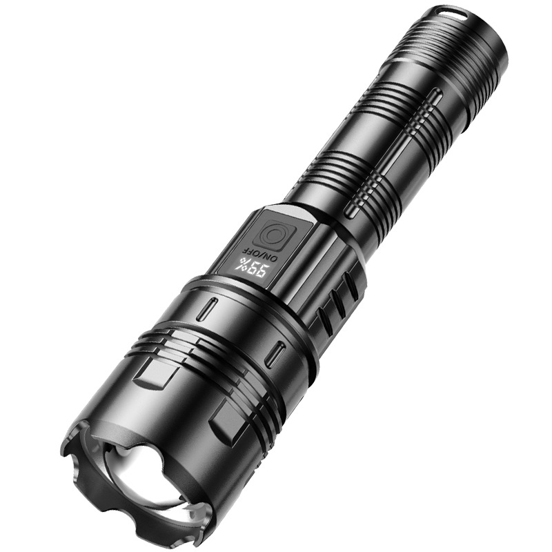 Transfronterizo nuevo al aire libre linterna de luz fuerte brillante láser blanco Super lejos tirador eléctrico multifunción banco de energía de emergencia