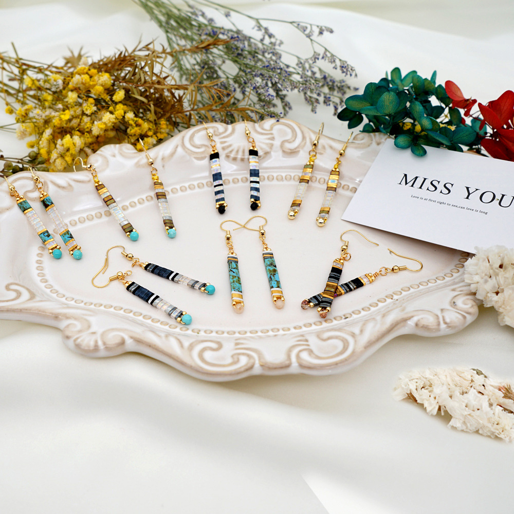 Flower Beaded No Inlaid Earrings display picture 1