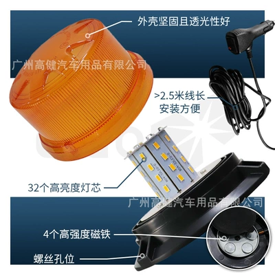 Roof Light Vehicle-Mounted Ceiling Strobe Light, Construction