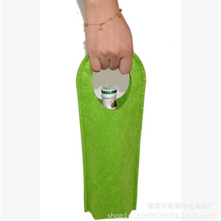 批发毛毡红酒袋 红酒套 手提袋 外观精美 节日礼品