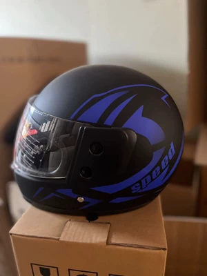 Women, Winter Warm Full-Face Helmets, Motosiklet kaskı (dəbilqə) - blue-lightning