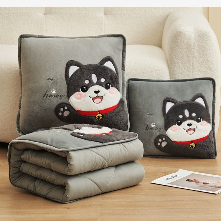 Подушка-одеяло двойного назначения, утолщенная офисная складная подушка для сна, одеяло с кондиционером, автомобильная подушка «два в одном», автомобильная подушка