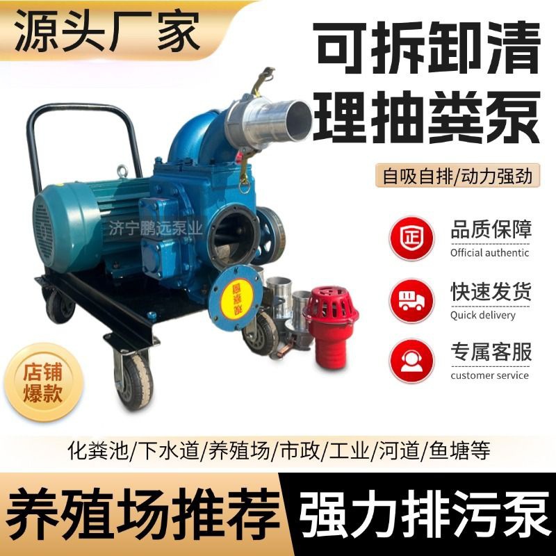 抽粪泵养殖场猪粪抽粪机家用化粪池无堵塞排污水泥浆水泵