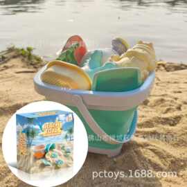 折叠海边桶玩套装儿童桶赶海玩具工具桶沙沙滩便携户外捞鱼可折叠