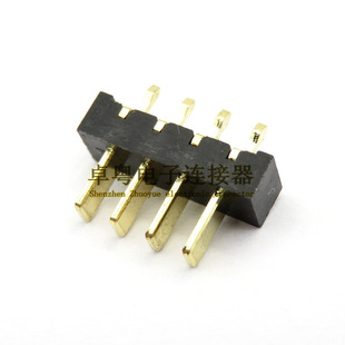 2.5 Pitch Battery Holder Male Socket Straight Plug 4Pin Gold Plated Battery Holder Connector Blade Type Vertical Plug