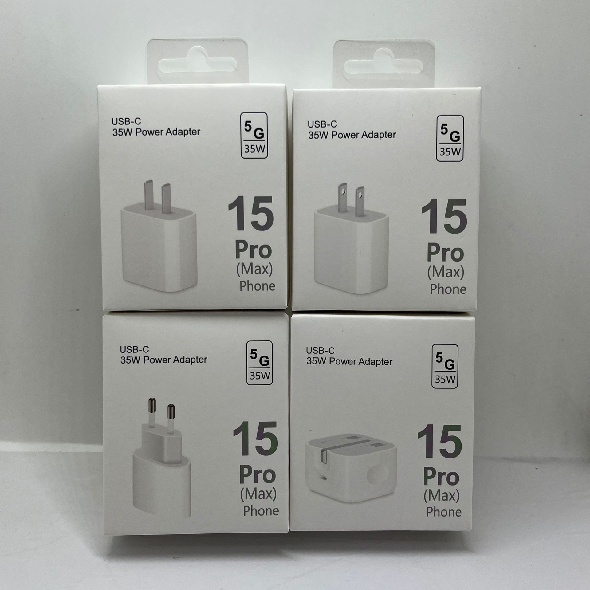 35W充电头包装适用于苹果15充电器包装盒PD35W欧规美规英规中规