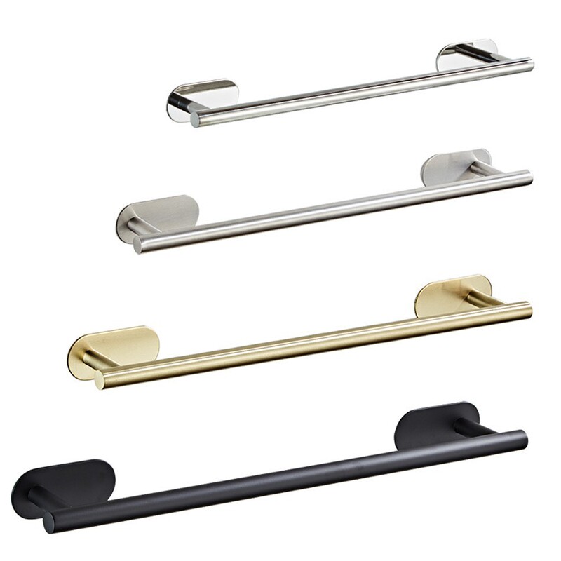 Bathroom 304 Stainless Steel Towel Rack, No-Drill Bathroom Accessories, 3m Adhesive Single-Layer Towel Bar, Cross-Border Bathroom 304 Stainless Steel Towel Rack, No-Drill Bathroom Accessories, 3m Adhesive Single-Layer Towel Bar, Cross-Border
