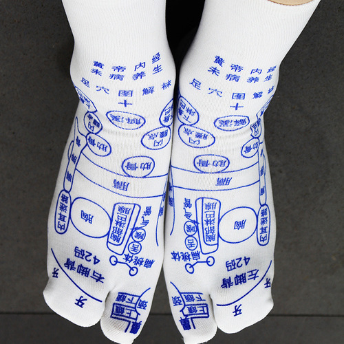 Professional foot massage precise acupressure meridian socks health care foot bottom human reflexology illustration men and women massage socks unblock