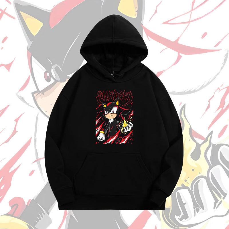 Sonic the Hedgehog Long-Sleeve Movie Animation Merchandise Versatile Shadow Children's and Adult Hoodie Sonic the Hedgehog Long-Sleeve Movie Animation Merchandise Versatile Shadow Children's and Adult Hoodie