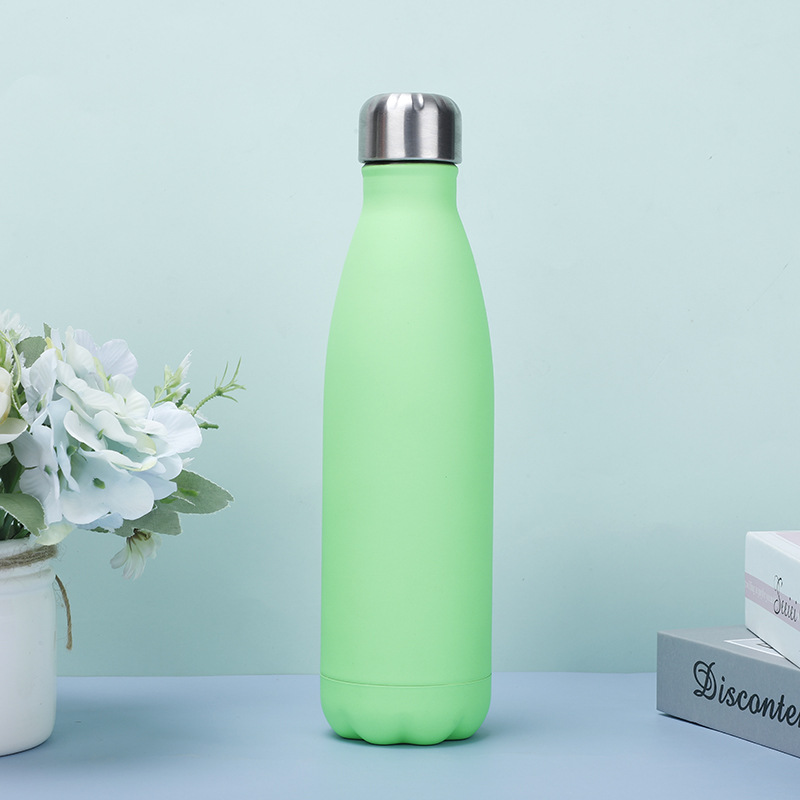 Comercio al por mayor de acero inoxidable ventosa Comercio exterior Amazon botella de boca pequeña portátil deportes al aire libre botella de Coca-Cola personalización