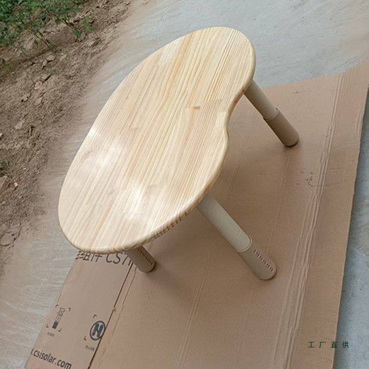 Customized Pine Adjustable Solid Wood Kidsren's Peanut Table Baby Learning Small Table Kindergarten Handmade Liftable