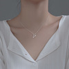 Summer cute necklace, chain for key bag , silver 925 sample, Korean style