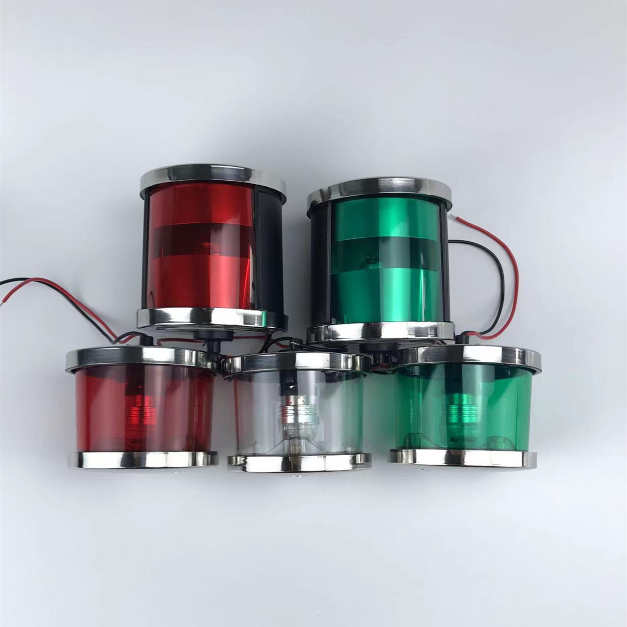 升级船用单层航行信号灯304不锈钢右舷灯LED左舷