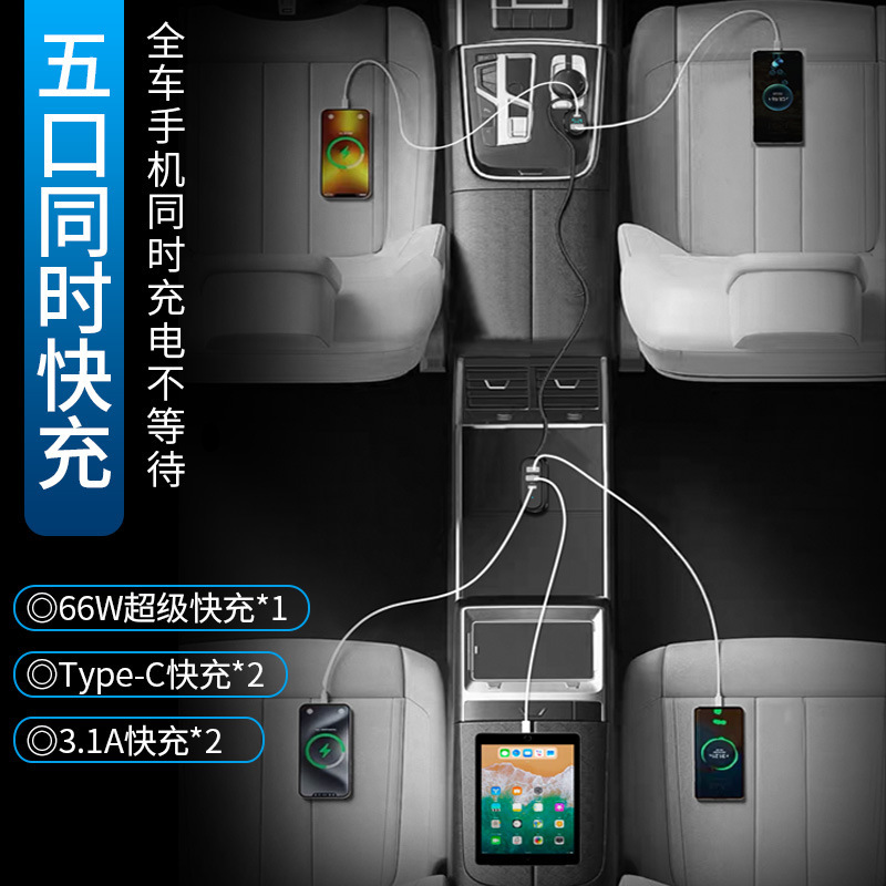 クロスボーダー卸売り前後の車載充電器華為アップルUSB超速充車充電帯線PD30W速充|undefined