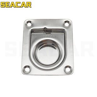 Manufacturer Supplies 65*56mm Stainless Steel 304 Spring Floor Handle Cabin Cover Handle Yacht Marine Hardware Accessories