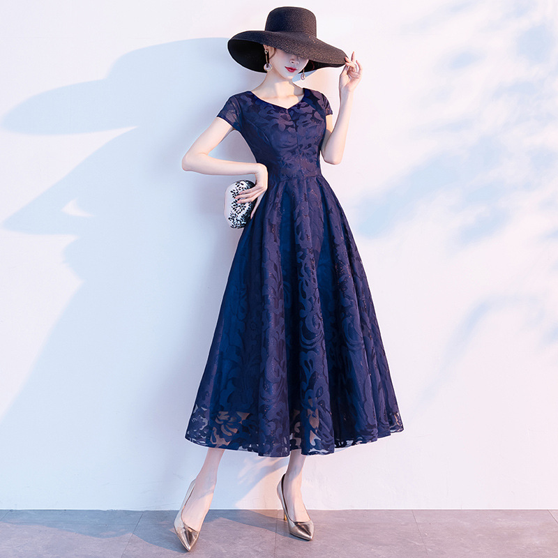 Vestidos de cóctel para comercio exterior que se pueden usar a diario, nuevos estilos elegantes para fiestas de mondinas 2026, vestidos de encaje sencillos y con estilo. image 8