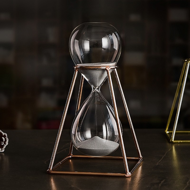Directo de fábrica metal reloj de arena temporizador 30 minutos Estilo nórdico decoración timing reloj creativo