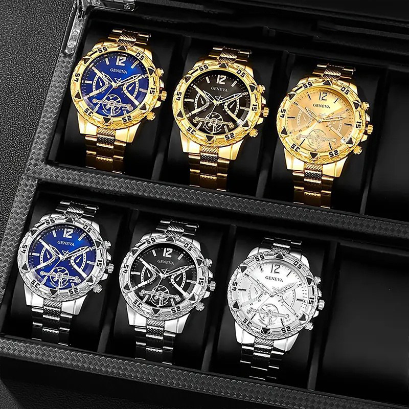 Business Men's Watch Men's Genuine Volkswagen Fully Non-Automatic Mechanical Watch Steel Belt Men's Business Casual Quartz Watch