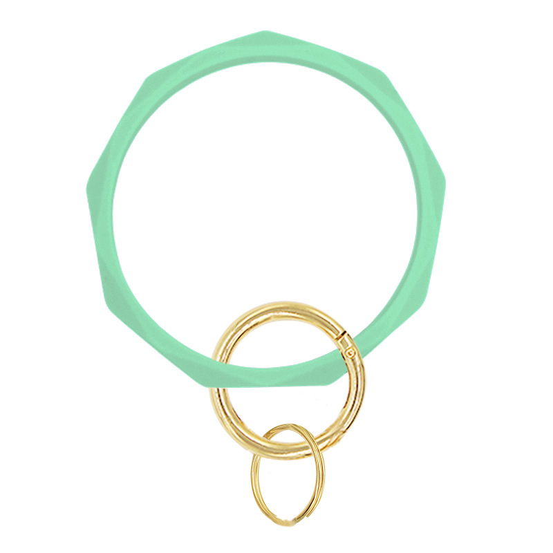Pulsera de silicona de diamantes de Europa y América llavero pulsera de silicona geométrica Cadena de Suministro de puestos pulsera de silicona