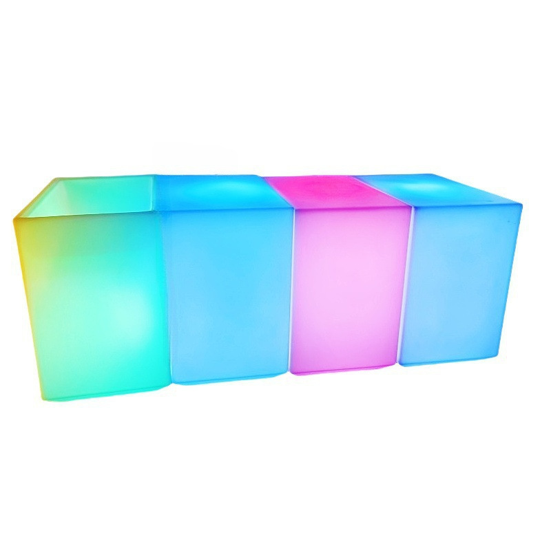 国境を越えた卸売 LED 発光バーカウンター直方体コンビネーションワインタンクバーバー回転成形 RGB ナイトクラブホットスタイル|undefined