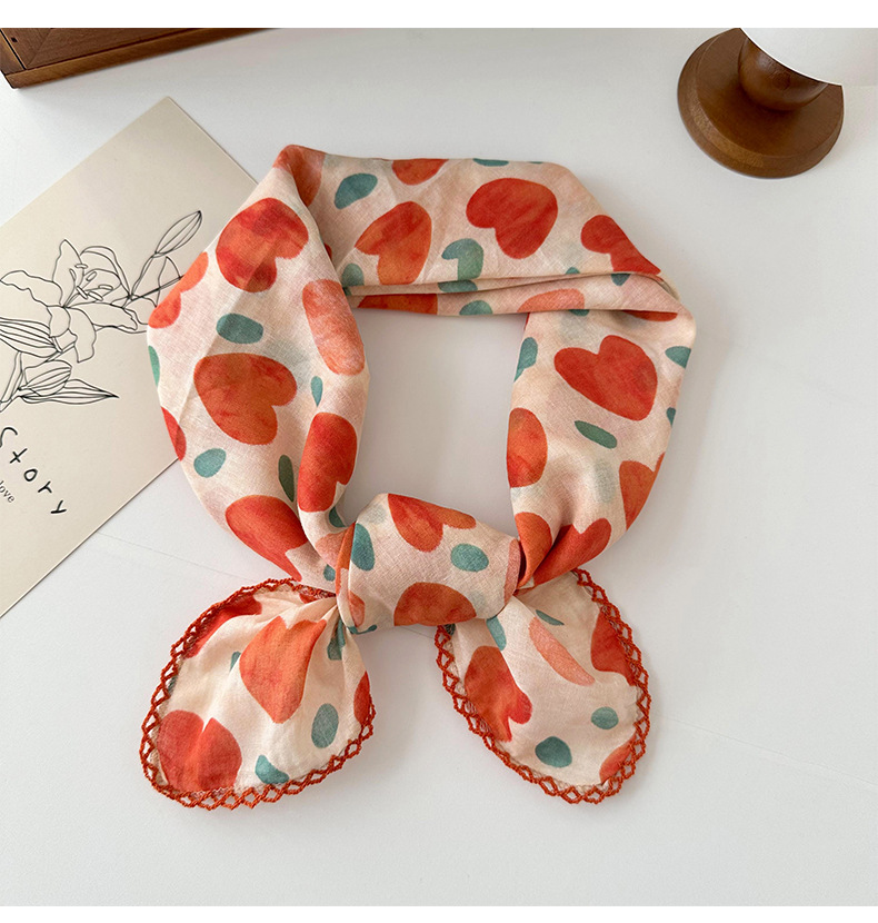 Women's Elegant Sweet Printing Cotton And Linen Silk Scarf display picture 4