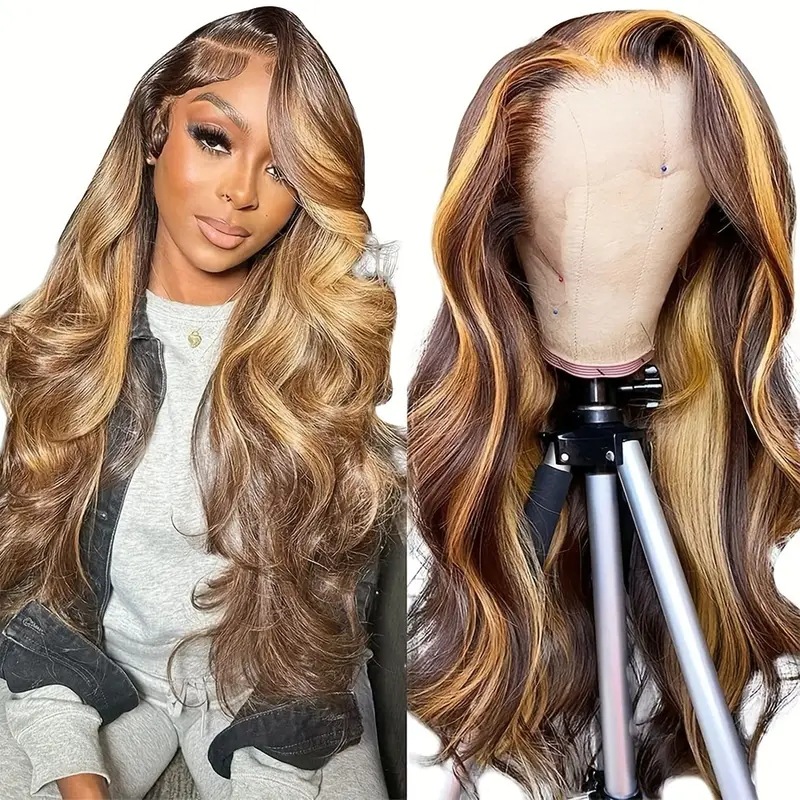 Perruque ondulée africaine bouclée en dentelle tendance, extensions de cheveux synthétiques de style européen et américain_voghion.com