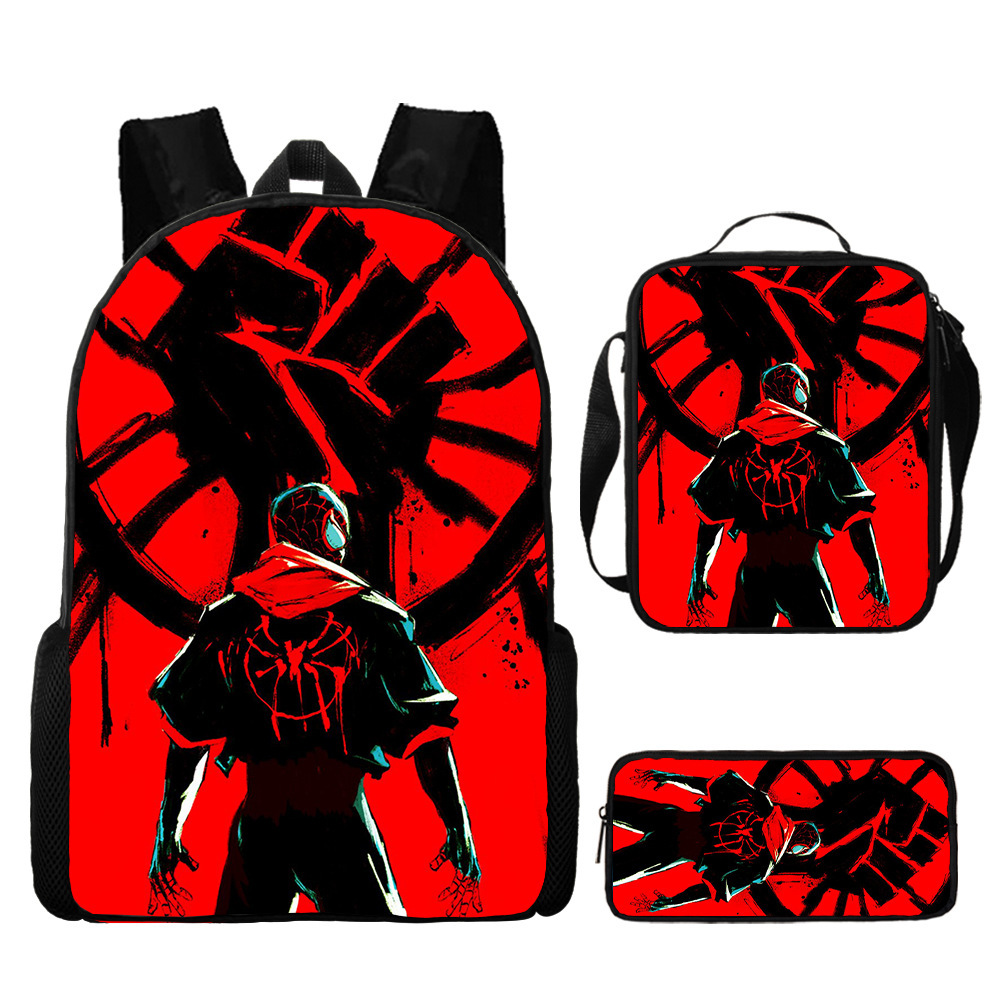 Cross-border nuevo Marvel Spider-Man mochila de estudiantes de primaria y secundaria mochila de dibujos animados de gran capacidad mochila de almuerzo