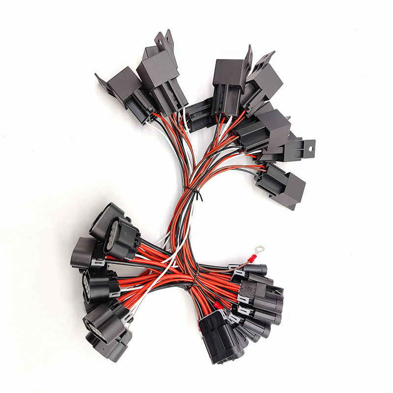 SM公对母新能源电瓶车转接线 一通二汽车线束 120V 40A继电器线束