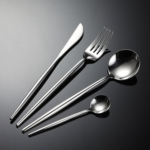 En 304 Stainless Steel Light Portuguese Western Tableware Knife and Fork Spoon Mirror Polished Thick Four-piece Gift