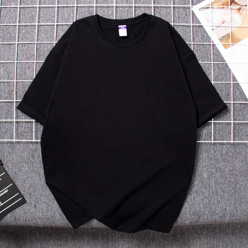 高品質tシャツ260グラム重ポンド純綿落肩tシャツ半袖男ins潮五分袖中袖シャツ|undefined