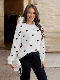 R 68467LHeart loose pullover sweater ���Č������^ë�W����