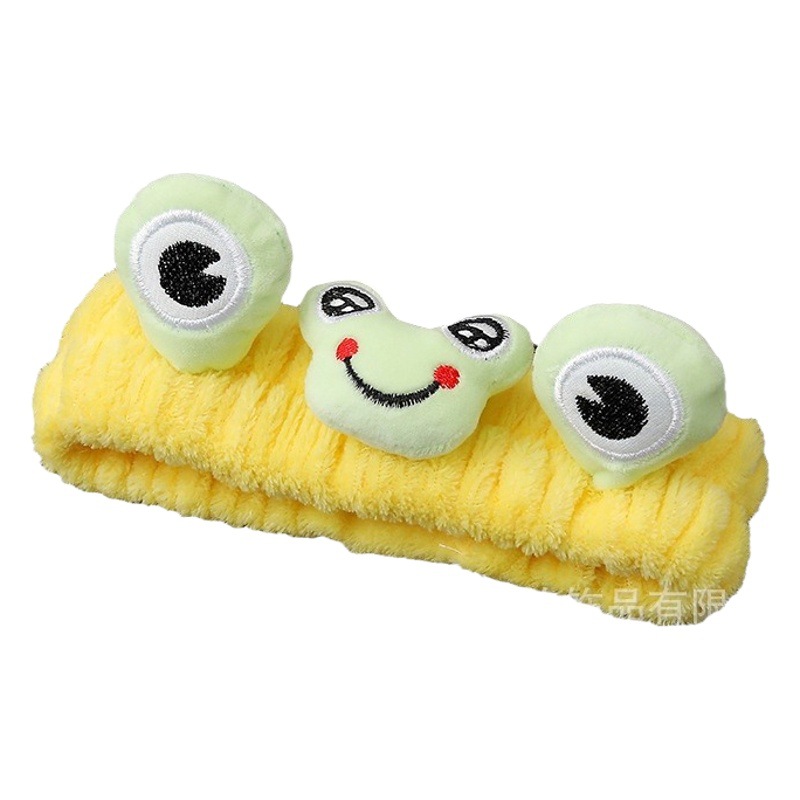 Nueva chica estudiante de moda Linda banda de pelo de felpa de dibujos animados Rana diadema banda de pelo lindo accesorios de cabeza al por mayor