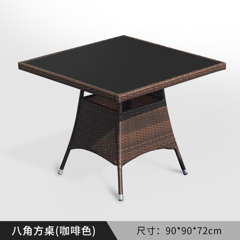 Nórdico de gama alta patio al aire libre cuerda tejida mesa y silla casa pequeña silla combinación patio jardín sillón mesa individual y silla