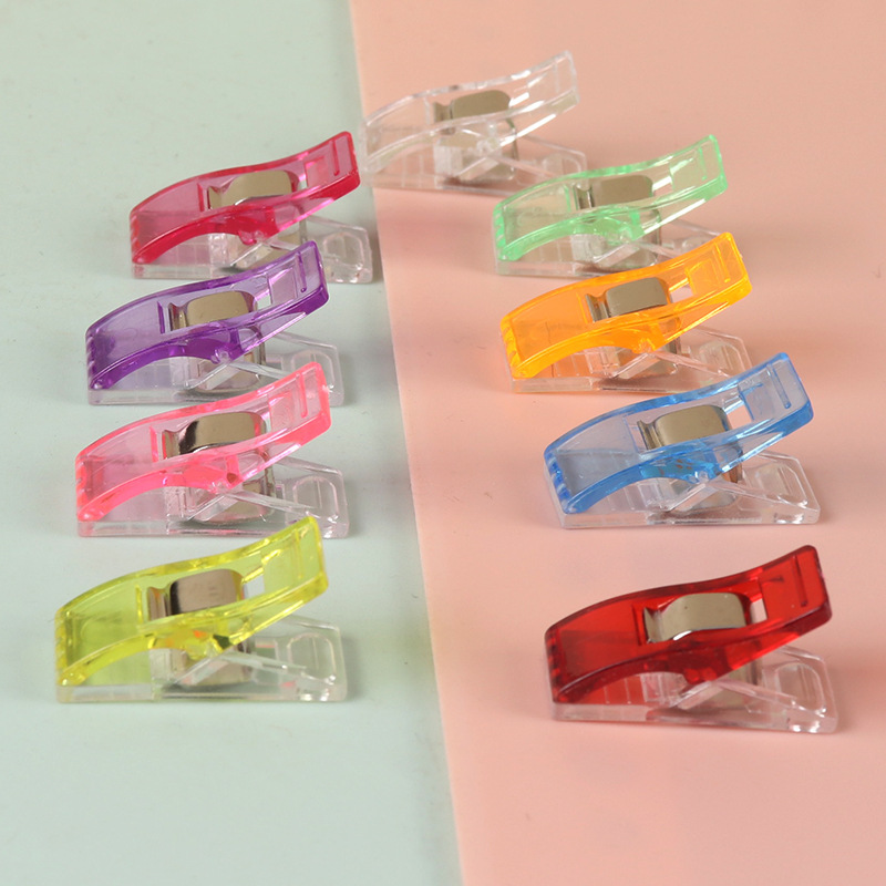 Cross-border hot-selling hem positioning clamp plastic patchwork clamp sewing clamp hand account fixed fabric DIY manual clamp 