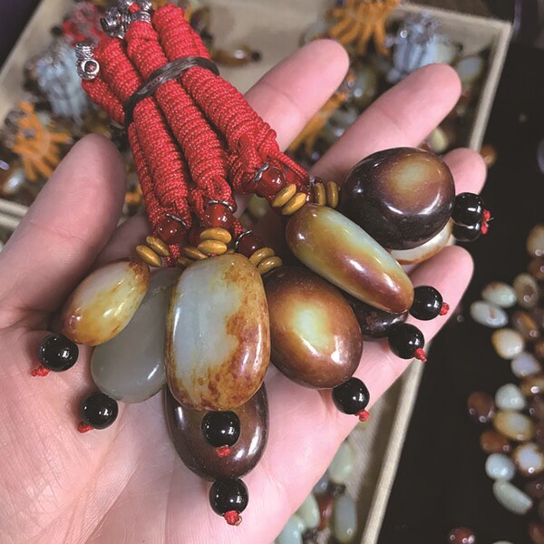 Polished stone jade
