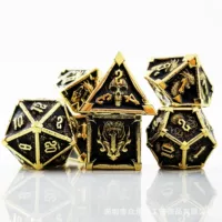 Металлический твердые 7 различных DND Dice Dragon и Dungeon настольная игра смолы многогранный coc Run Dice набор