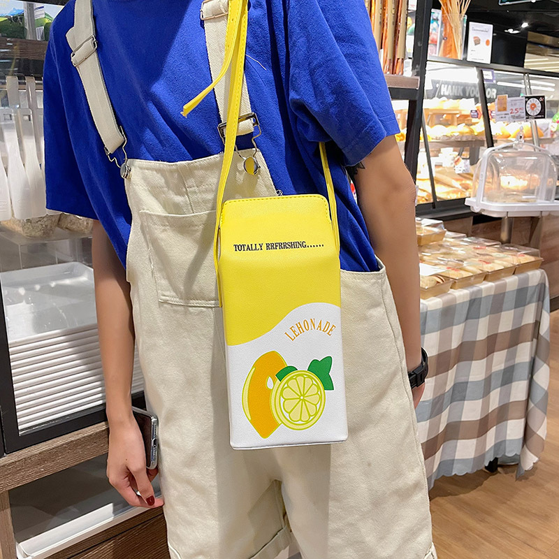 Small Pu Leather Fruit Square Buckle Crossbody Bag display picture 32