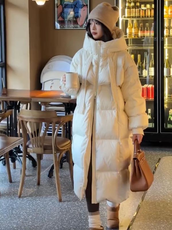 2025新款羽绒棉服女长款过膝棉衣韩版宽松面包服冬季棉袄外套加厚|undefined