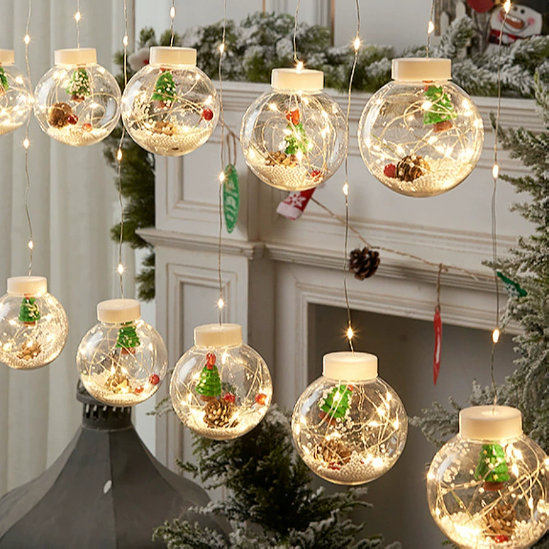 LED curtain string lights, 110 LEDs, 3 m, 8 modes, warm or colored, 110/220V plug options