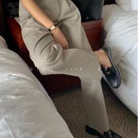 3331日常通勤韩国东大门夏季高腰显瘦直筒百搭休闲西裤女显瘦裤子