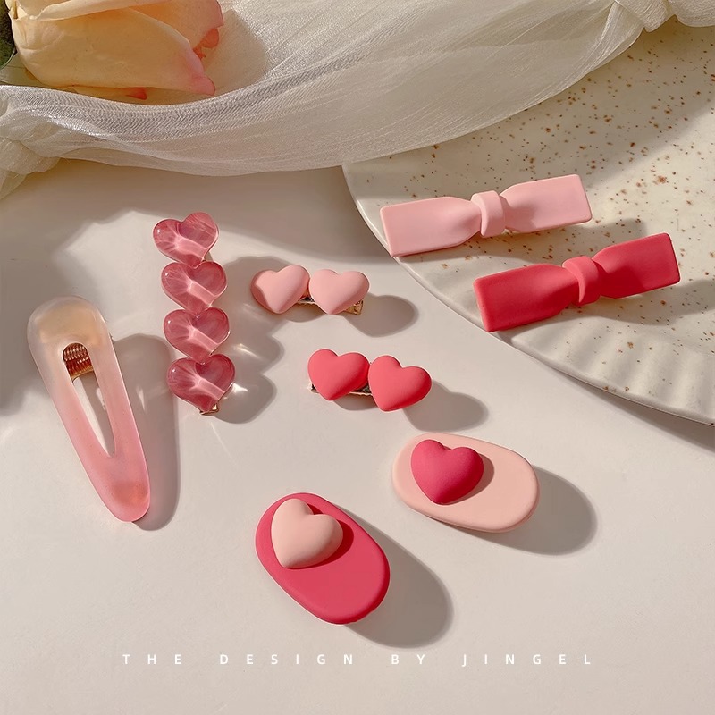 Horquilla rosa, horquilla para niñas y niños, clip de pico de pato para bebé, clip de flequillo lateral, clip lateral para niña linda, tocado