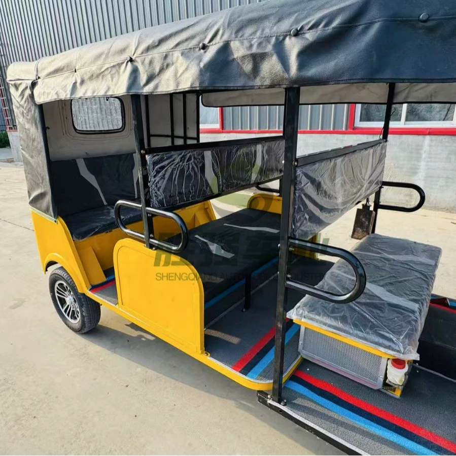 Трехколёсное такси TukTuk колесница, 12 мест четыре ряда, бензиновый и электрический варианты