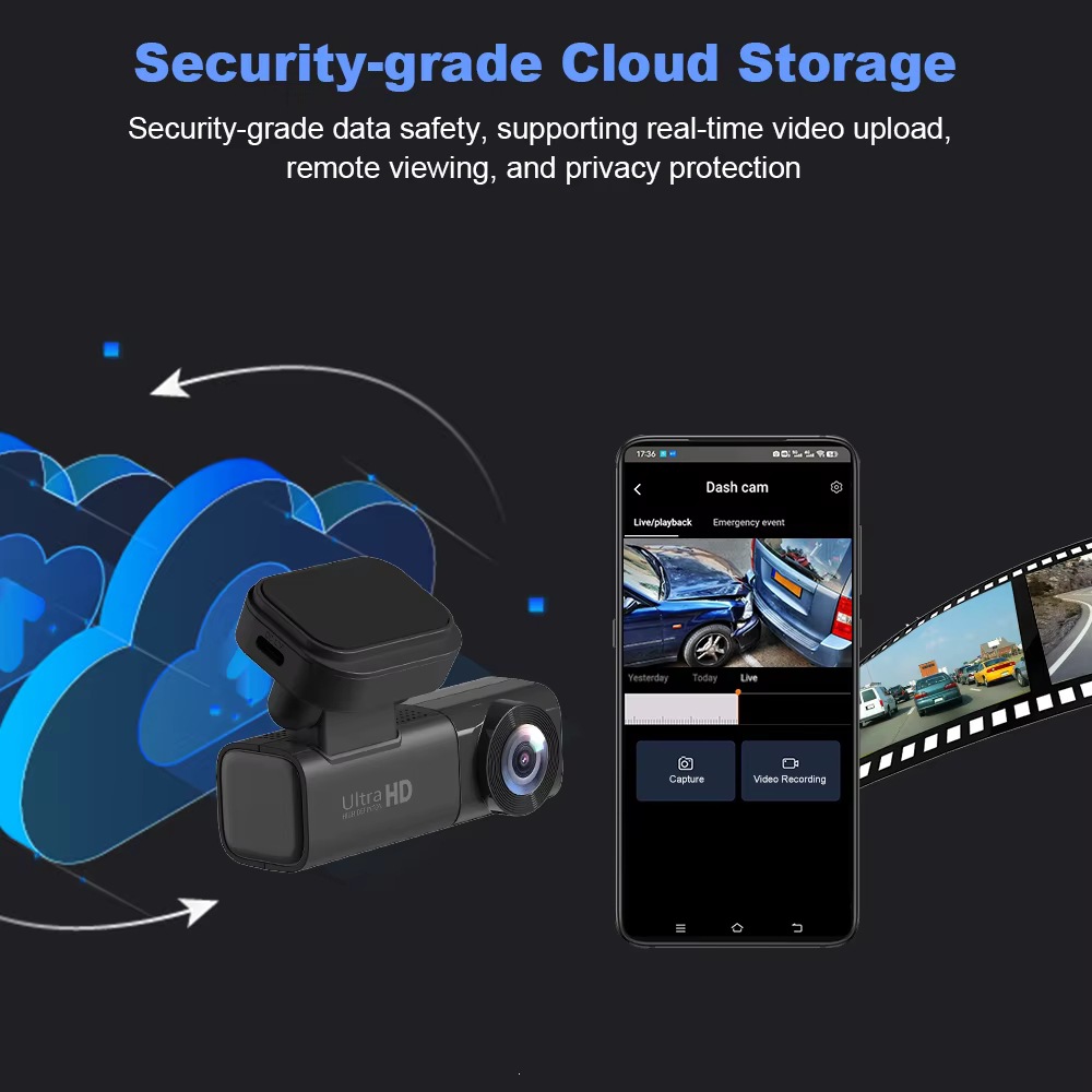 Cross-Border 4g Smart Driving Recorder 2K+1080P Driving Assistance Support G-Sensor Collision Detection Gps