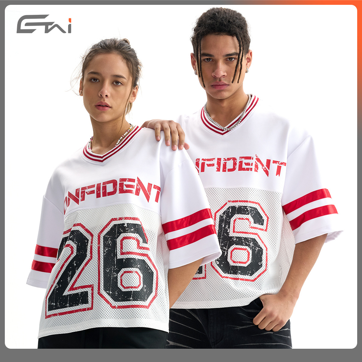 ETAI hombre corto ancho americano retro camiseta de malla camiseta de alta calidad patrón de moda personalizado hombre manga corta